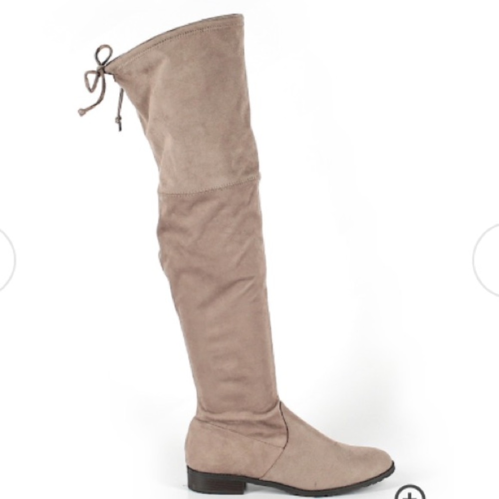 Over the knee faux suede boots